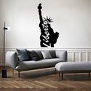 Pulse Vinyl Vinyl Wall Art Decal - Statue of Liberty Sign - 45" x 23" - I Love New York Contemporary Sign Decoration Wall Art - Business Wall Decor - Modern Interior Wall Art (45" x 23"; Black) Black 45" x 23"