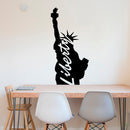 Pulse Vinyl Vinyl Wall Art Decal - Statue of Liberty Sign - 45" x 23" - I Love New York Contemporary Sign Decoration Wall Art - Business Wall Decor - Modern Interior Wall Art (45" x 23"; Black) Black 45" x 23" 2