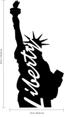 Pulse Vinyl Vinyl Wall Art Decal - Statue of Liberty Sign - 45" x 23" - I Love New York Contemporary Sign Decoration Wall Art - Business Wall Decor - Modern Interior Wall Art (45" x 23"; Black) Black 45" x 23" 3