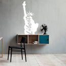 Pulse Vinyl Vinyl Wall Art Decal - Statue of Liberty Sign - 45" x 23" - I Love New York Contemporary Sign Decoration Wall Art - Business Wall Decor - Modern Interior Wall Art (45" x 23"; White) White 45" x 23" 2