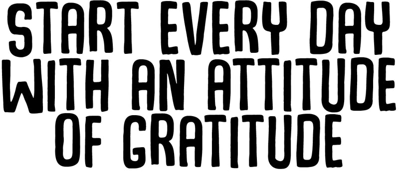 Vinyl Art Wall Decal - Start Every Day with an Attitude of Gratitude - 14" x 35" - Motivational Life Quotes - Home Office Wall Decoration - Positive Thinking - Bedroom Living Room Wall Decor Black 14" x 35" 4