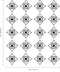 Set of 20 Vinyl Wall Art Decals - Pretty Flowers Pattern - 5" x 5" Each - Bedroom Living Room Office Dorm Room Girly Home Decor - Trendy Apartment Stencil Adhesive Stickers (5" x 5" Each; Black) Black 5" x 5" each 4