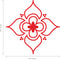 Set of 20 Vinyl Wall Art Decals - Pretty Flowers Pattern - 5" x 5" Each - Bedroom Living Room Office Dorm Room Girly Home Decor - Trendy Apartment Stencil Adhesive Stickers (5" x 5" Each; Red) Red 5" x 5" each 3
