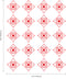 Set of 20 Vinyl Wall Art Decals - Pretty Flowers Pattern - 5" x 5" Each - Bedroom Living Room Office Dorm Room Girly Home Decor - Trendy Apartment Stencil Adhesive Stickers (5" x 5" Each; Red) Red 5" x 5" each 4