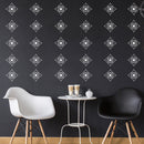 Set of 20 Vinyl Wall Art Decals - Pretty Flowers Pattern - 5" x 5" Each - Bedroom Living Room Office Dorm Room Girly Home Decor - Trendy Apartment Stencil Adhesive Stickers (5" x 5" Each; White) White 5" x 5" each 2