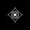 Set of 20 Vinyl Wall Art Decals - Pretty Flowers Pattern - 5" x 5" Each - Bedroom Living Room Office Dorm Room Girly Home Decor - Trendy Apartment Stencil Adhesive Stickers (5" x 5" Each; White) White 5" x 5" each 3