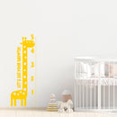 Nursery Vinyl Wall Art Decal - Let’s See Your Growth Chart Zoo Giraffe - 62.5" x 22" - Safari Animal Wall Art Sticker Decals - Unisex Kids Room Play Area Daycare Wall Decor (62.5" x 22"; Yellow) Yellow 62.5" x 22" 2