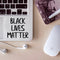 Vinyl Laptop Skin Decal - Black Lives Matter - Removable Waterproof Car Bumper Sticker Decals (5" x 5"; Black Text)