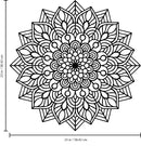Vinyl Wall Art Decal - Mandala Figure - Adhesive Vinyl Sticker Decals - Home Apartment Workplace Decor - Yoga Studio Namaste Meditation Mandala Bohemian Flower (23" x 23"; Blue)   3