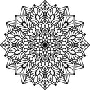 Vinyl Wall Art Decal - Mandala Figure - Adhesive Vinyl Sticker Decals - Home Apartment Workplace Decor - Yoga Studio Namaste Meditation Mandala Bohemian Flower (23" x 23"; Blue)   4