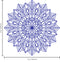 Vinyl Wall Art Decal - Mandala Figure - 23" x 23" - Adhesive Vinyl Sticker Decals - Home Apartment Workplace Decor - Yoga Studio Namaste Meditation Mandala Bohemian Flower (23" x 23"; Blue) Blue 23" x 23" 3