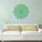 Vinyl Wall Art Decal - Mandala Figure - 23" x 23" - Adhesive Vinyl Sticker Decals - Home Apartment Workplace Decor - Yoga Studio Namaste Meditation Mandala Bohemian Flower (23" x 23"; Green) Green 23" x 23" 2