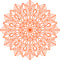 Vinyl Wall Art Decal - Mandala Figure - 23" x 23" - Adhesive Vinyl Sticker Decals - Home Apartment Workplace Decor - Yoga Studio Namaste Meditation Mandala Bohemian Flower (23" x 23"; Orange) Orange 23" x 23" 4