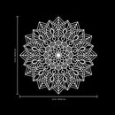 Vinyl Wall Art Decal - Mandala Figure - 23" x 23" - Adhesive Vinyl Sticker Decals - Home Apartment Workplace Decor - Yoga Studio Namaste Meditation Mandala Bohemian Flower (23" x 23"; White) White 23" x 23" 3