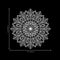 Vinyl Wall Art Decal - Mandala Figure - 23" x 23" - Adhesive Vinyl Sticker Decals - Home Apartment Workplace Decor - Yoga Studio Namaste Meditation Mandala Bohemian Flower (23" x 23"; White) White 23" x 23" 3