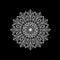 Vinyl Wall Art Decal - Mandala Figure - 23" x 23" - Adhesive Vinyl Sticker Decals - Home Apartment Workplace Decor - Yoga Studio Namaste Meditation Mandala Bohemian Flower (23" x 23"; White) White 23" x 23" 4