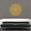 Vinyl Wall Art Decal - Mandala Figure - 23" x 23" - Adhesive Vinyl Sticker Decals - Home Apartment Workplace Decor - Yoga Studio Namaste Meditation Mandala Bohemian Flower (23" x 23"; Yellow) Yellow 23" x 23" 2