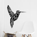 Vinyl Wall Art Decal - Geometric Hummingbird Outline - Beautiful Exotic Bird Wall Art Sticker Decals - Home Decor Living Room Bedroom (28" x 23"; Blue)