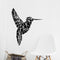 Vinyl Wall Art Decal - Geometric Hummingbird Outline - 28" x 23" - Beautiful Exotic Bird Wall Art Sticker Decals - Home Decor Living Room Bedroom (28" x 23"; Black) Black 28" x 23"