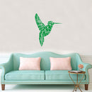 Vinyl Wall Art Decal - Geometric Hummingbird Outline - 28" x 23" - Beautiful Exotic Bird Wall Art Sticker Decals - Home Decor Living Room Bedroom (28" x 23"; Green) Green 28" x 23"
