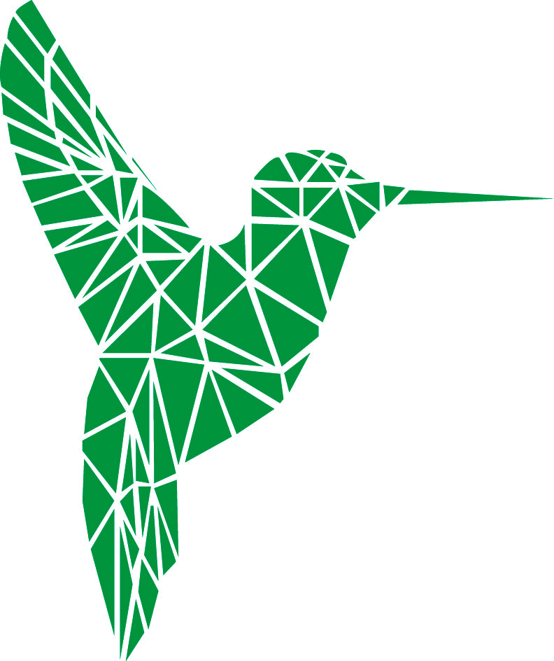 Vinyl Wall Art Decal - Geometric Hummingbird Outline - 28" x 23" - Beautiful Exotic Bird Wall Art Sticker Decals - Home Decor Living Room Bedroom (28" x 23"; Green) Green 28" x 23" 4