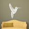 Vinyl Wall Art Decal - Geometric Hummingbird Outline - 28" x 23" - Beautiful Exotic Bird Wall Art Sticker Decals - Home Decor Living Room Bedroom (28" x 23"; White) White 28" x 23"