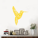 Vinyl Wall Art Decal - Geometric Hummingbird Outline - 28" x 23" - Beautiful Exotic Bird Wall Art Sticker Decals - Home Decor Living Room Bedroom (28" x 23"; Yellow) Yellow 28" x 23" 2