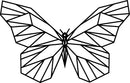 Vinyl Wall Art Decal - Geometric Butterfly Outline - 23" x 36" - Home Decor Sticker Decals - Living Room Bedroom Nursery Playroom (23" x 36"; Black) Black 23" x 36" 4