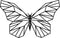 Vinyl Wall Art Decal - Geometric Butterfly Outline - 23" x 36" - Home Decor Sticker Decals - Living Room Bedroom Nursery Playroom (23" x 36"; Black) Black 23" x 36" 4