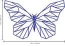 Vinyl Wall Art Decal - Geometric Butterfly Outline - 23" x 36" - Home Decor Sticker Decals - Living Room Bedroom Nursery Playroom (23" x 36"; Blue) Blue 23" x 36" 3