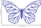 Vinyl Wall Art Decal - Geometric Butterfly Outline - 23" x 36" - Home Decor Sticker Decals - Living Room Bedroom Nursery Playroom (23" x 36"; Blue) Blue 23" x 36" 3