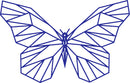 Vinyl Wall Art Decal - Geometric Butterfly Outline - 23" x 36" - Home Decor Sticker Decals - Living Room Bedroom Nursery Playroom (23" x 36"; Blue) Blue 23" x 36" 4