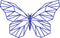Vinyl Wall Art Decal - Geometric Butterfly Outline - 23" x 36" - Home Decor Sticker Decals - Living Room Bedroom Nursery Playroom (23" x 36"; Blue) Blue 23" x 36" 4