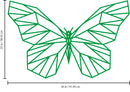 Vinyl Wall Art Decal - Geometric Butterfly Outline - 23" x 36" - Home Decor Sticker Decals - Living Room Bedroom Nursery Playroom (23" x 36"; Green) Green 23" x 36" 3
