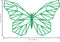 Vinyl Wall Art Decal - Geometric Butterfly Outline - 23" x 36" - Home Decor Sticker Decals - Living Room Bedroom Nursery Playroom (23" x 36"; Green) Green 23" x 36" 3