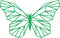 Vinyl Wall Art Decal - Geometric Butterfly Outline - 23" x 36" - Home Decor Sticker Decals - Living Room Bedroom Nursery Playroom (23" x 36"; Green) Green 23" x 36" 4