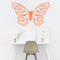 Vinyl Wall Art Decal - Geometric Butterfly Outline - 23" x 36" - Home Decor Sticker Decals - Living Room Bedroom Nursery Playroom (23" x 36"; Orange) Orange 23" x 36"