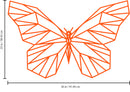 Vinyl Wall Art Decal - Geometric Butterfly Outline - 23" x 36" - Home Decor Sticker Decals - Living Room Bedroom Nursery Playroom (23" x 36"; Orange) Orange 23" x 36" 3