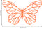 Vinyl Wall Art Decal - Geometric Butterfly Outline - 23" x 36" - Home Decor Sticker Decals - Living Room Bedroom Nursery Playroom (23" x 36"; Orange) Orange 23" x 36" 3