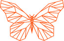 Vinyl Wall Art Decal - Geometric Butterfly Outline - 23" x 36" - Home Decor Sticker Decals - Living Room Bedroom Nursery Playroom (23" x 36"; Orange) Orange 23" x 36" 4