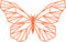 Vinyl Wall Art Decal - Geometric Butterfly Outline - 23" x 36" - Home Decor Sticker Decals - Living Room Bedroom Nursery Playroom (23" x 36"; Orange) Orange 23" x 36" 4
