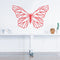 Vinyl Wall Art Decal - Geometric Butterfly Outline - 23" x 36" - Home Decor Sticker Decals - Living Room Bedroom Nursery Playroom (23" x 36"; Red) Red 23" x 36"