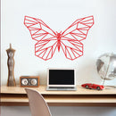 Vinyl Wall Art Decal - Geometric Butterfly Outline - 23" x 36" - Home Decor Sticker Decals - Living Room Bedroom Nursery Playroom (23" x 36"; Red) Red 23" x 36" 2