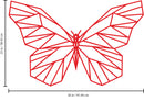 Vinyl Wall Art Decal - Geometric Butterfly Outline - 23" x 36" - Home Decor Sticker Decals - Living Room Bedroom Nursery Playroom (23" x 36"; Red) Red 23" x 36" 3