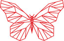 Vinyl Wall Art Decal - Geometric Butterfly Outline - 23" x 36" - Home Decor Sticker Decals - Living Room Bedroom Nursery Playroom (23" x 36"; Red) Red 23" x 36" 4