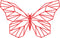 Vinyl Wall Art Decal - Geometric Butterfly Outline - 23" x 36" - Home Decor Sticker Decals - Living Room Bedroom Nursery Playroom (23" x 36"; Red) Red 23" x 36" 4