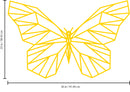 Vinyl Wall Art Decal - Geometric Butterfly Outline - 23" x 36" - Home Decor Sticker Decals - Living Room Bedroom Nursery Playroom (23" x 36"; Yellow) Yellow 23" x 36" 3