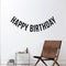 Vinyl Wall Art Decals - Happy Birthday - 16" x 45" - Best Wishes Celebrate Home Work Place Stencil Adhesives - Fun Happy Decal for Office Living Room Bedroom Dorm Room Decor (16" x 45"; Black Text) Black 16" x 45" 2
