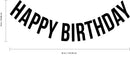 Vinyl Wall Art Decals - Happy Birthday - 16" x 45" - Best Wishes Celebrate Home Work Place Stencil Adhesives - Fun Happy Decal for Office Living Room Bedroom Dorm Room Decor (16" x 45"; Black Text) Black 16" x 45" 3