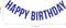 Vinyl Wall Art Decals - Happy Birthday - 16" x 45" - Best Wishes Celebrate Home Work Place Stencil Adhesives - Fun Happy Decal for Office Living Room Bedroom Dorm Room Decor (16" x 45"; Blue Text) Blue 16" x 45" 3